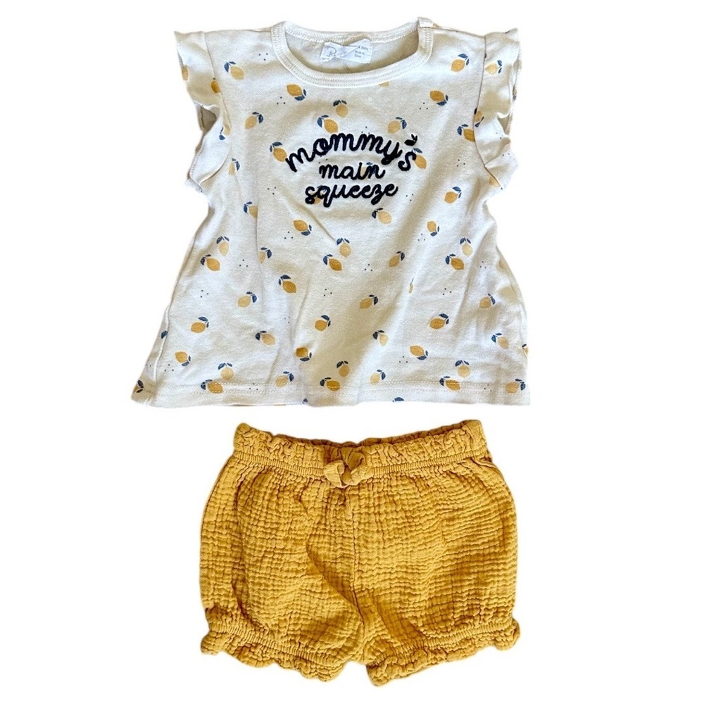 Boutique Rene Rofe ‘Mommy’s Main Squeeze’ Shirt & Cotton Shorts Set Girl 24 M